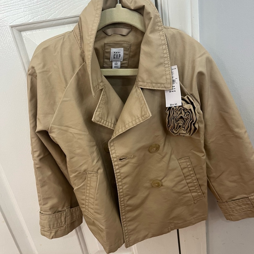 GAP Tan Pea Coat Classic Design